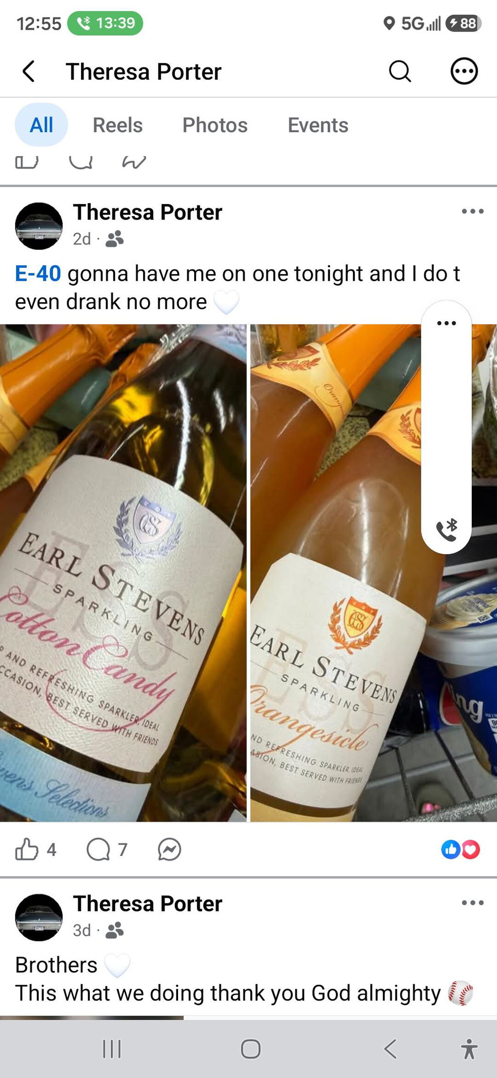 Earl Stevens Mango Peach Sparkling Wine 750mL
