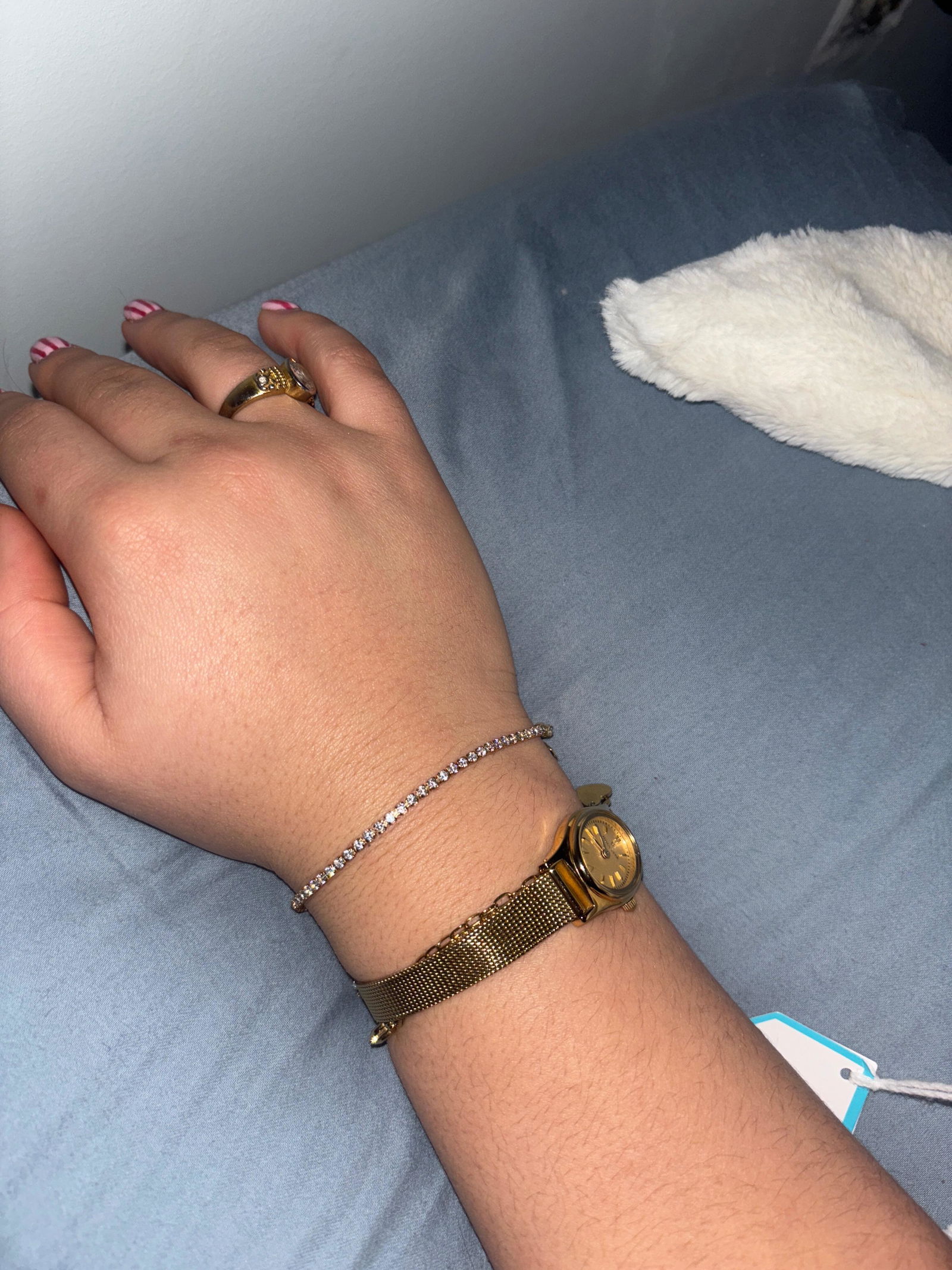 Shiny Tennis Bracelet Gold – Mockberg