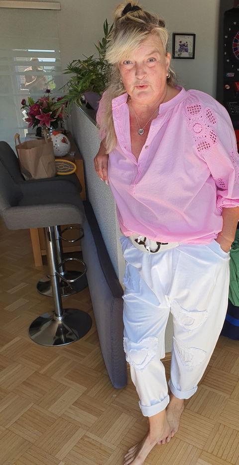 Verspielte Bluse 16759 candy pink