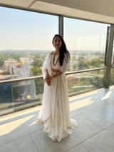 Masoom Chikankari Lehenga, Blouse & Dupatta - White