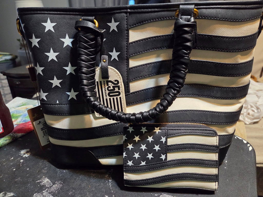 Montana West Vintage American Flag Tote Bag