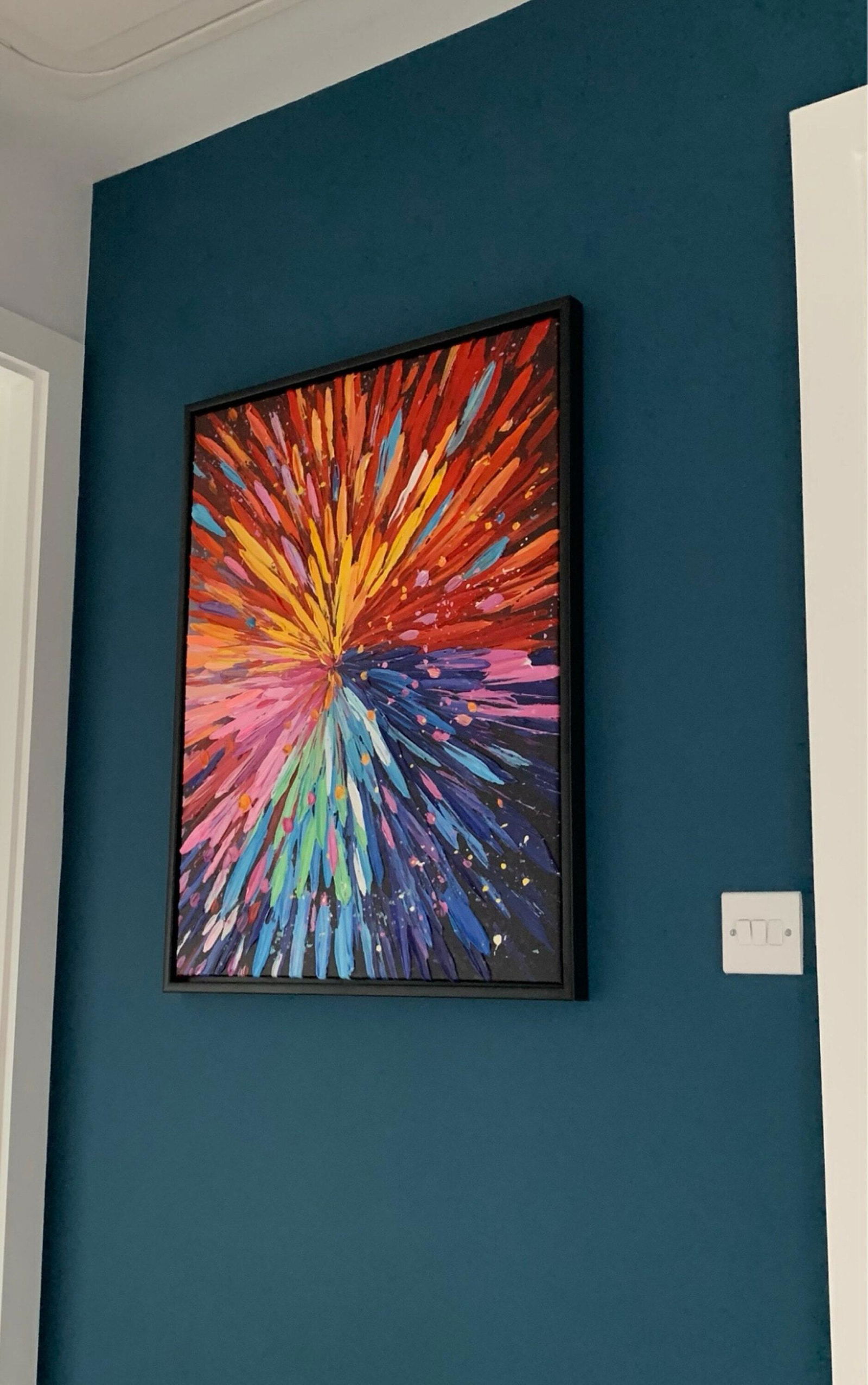 Textured Impasto Abstract Painting | Rainbow Wall Art – MontCarta