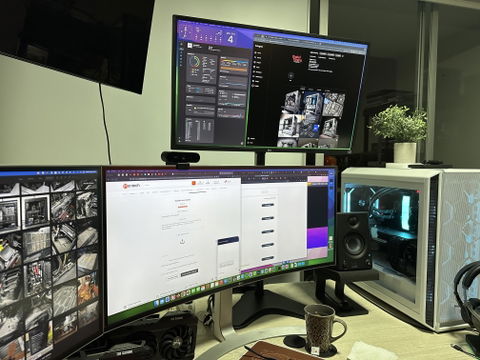 Rack Soporte Doble con Base para Escritorio para 2 Monitores 13 a 32 Pulg