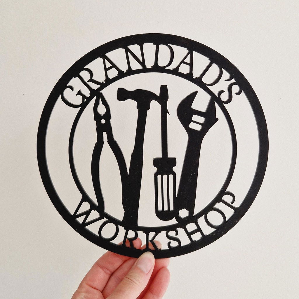 Personalised Grandad's Workshop Name Sign - Acrylic