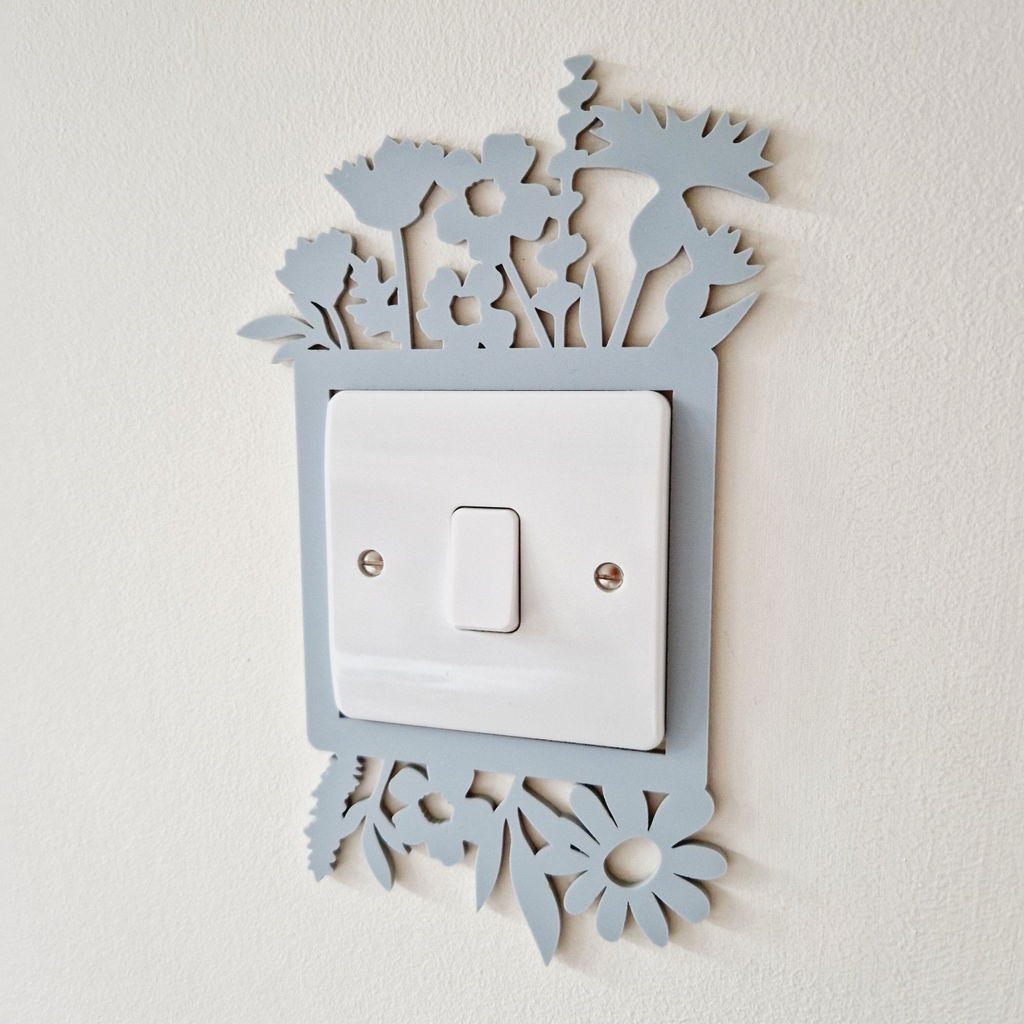 Wild Flower Light Switch Surround - Acrylic