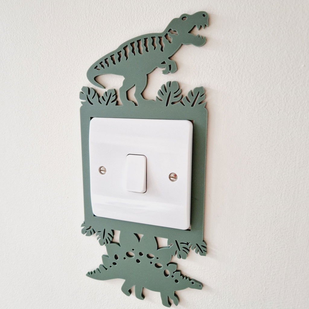 Dinosaur Stegosaurus Light Switch Surround - Acrylic