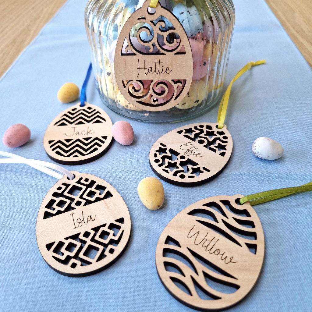 Personalised Wooden Easter Gift Tags