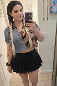 Plus Size Pleated Skirt High Waist with Shorts - Black