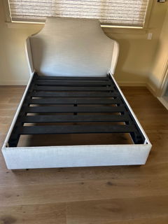 King Concave Upholstered Bed