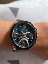 Reloj Curren CUR-3 Hombre Cuero Azul