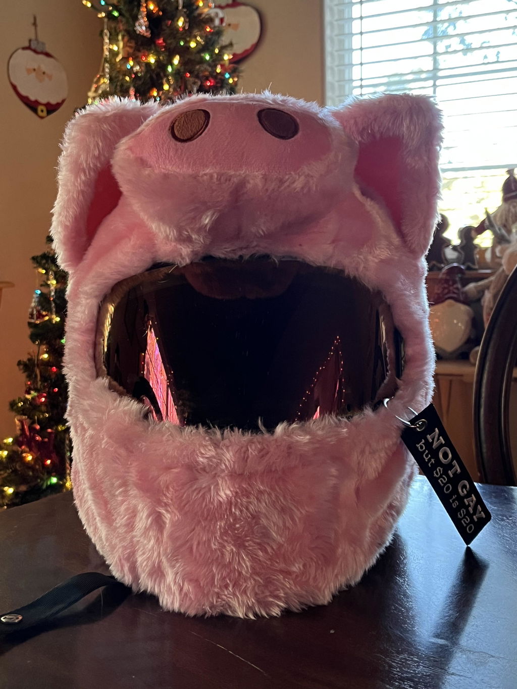 adult pig bike helmet ChuchesMoto Helmet protection from dust Motorcycle Helmet Cover - Pig