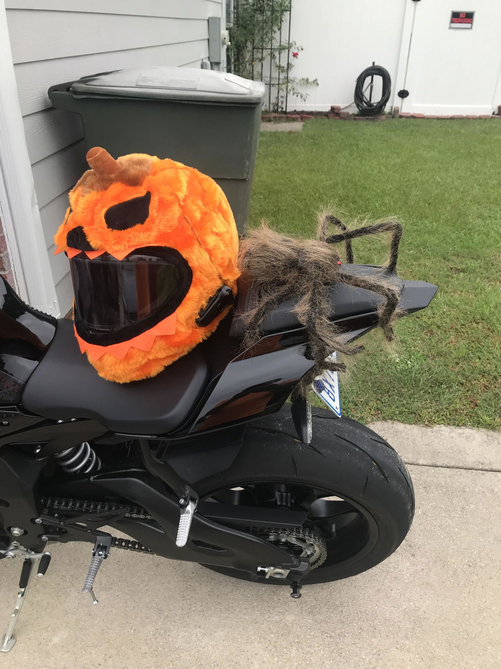 friday the 13 motorcycle helmet pumkin Cover One size fits most helmets Pumpkin Head Rider