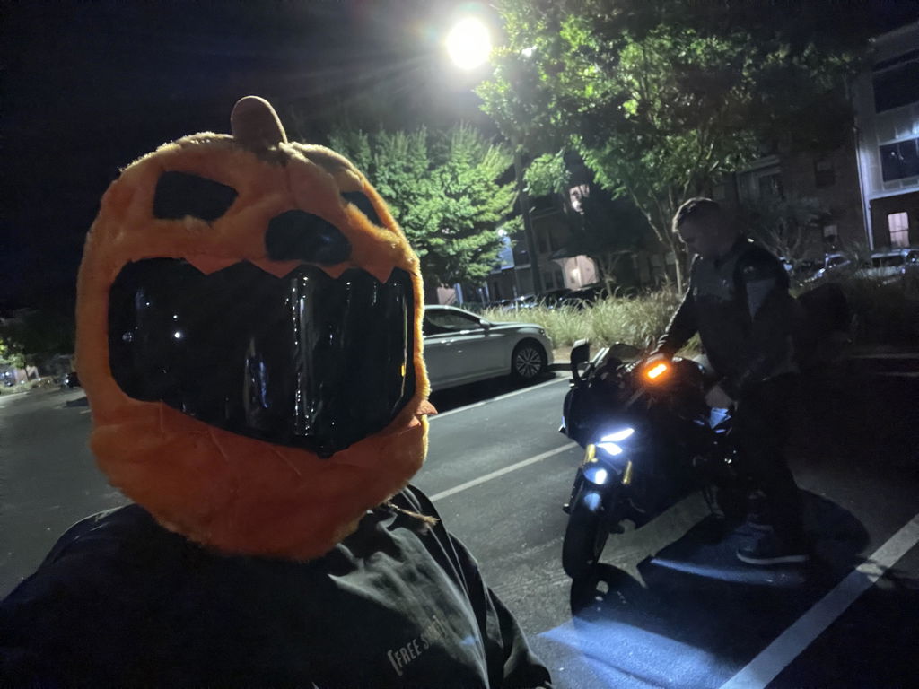 evil pumpkin motorcycle helmet Amazon.com: LKV Halloween Cover Imagine the attention youll get as you ride down the road with this on your head Motorcycle Helmet Protection Cover, Pumpkin
