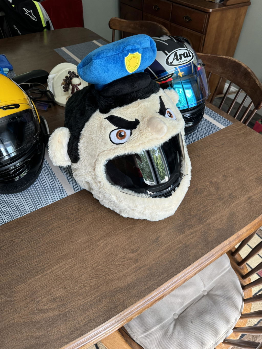 custom police motorcycle helmet Dress Up America with Visor - Costume Police Hat for Kids children will laugh Motorcycle Helmet Cover - Policeman