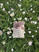 Maileg Sleepy wakey baby mouse in matchbox - Rose