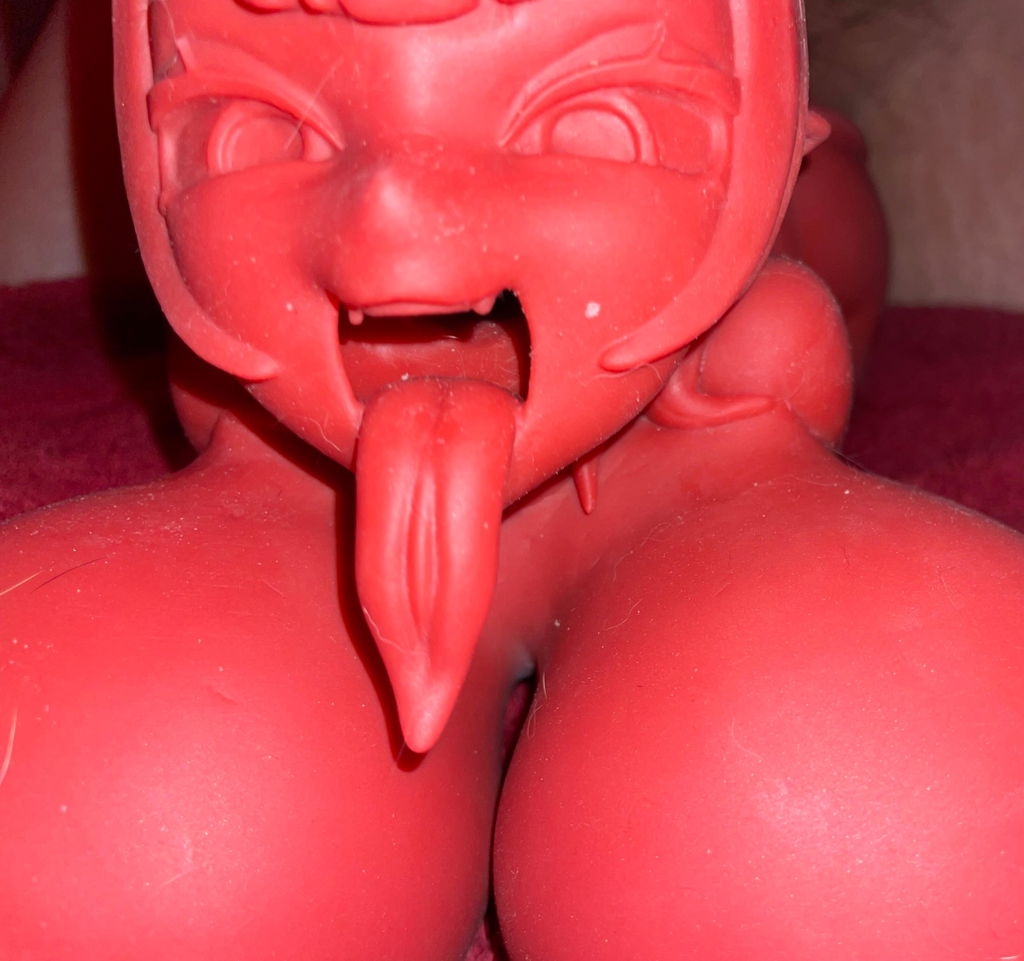 Meru The Succubus: Co-branding Blowjob Sex Toy Red Skin Hentai Doll