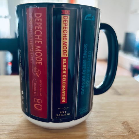 Depeche Mode Albums Cassette Retro Collection Accent Mug