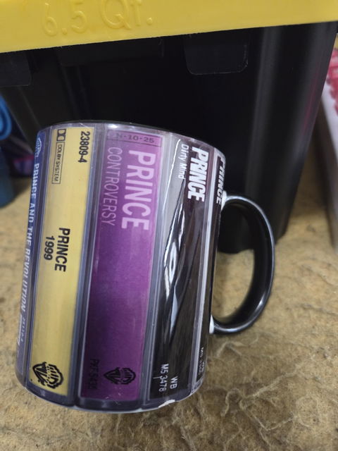 Prince Albums Cassette Collection Retro Accent Edge-to-Edge Printed Mug