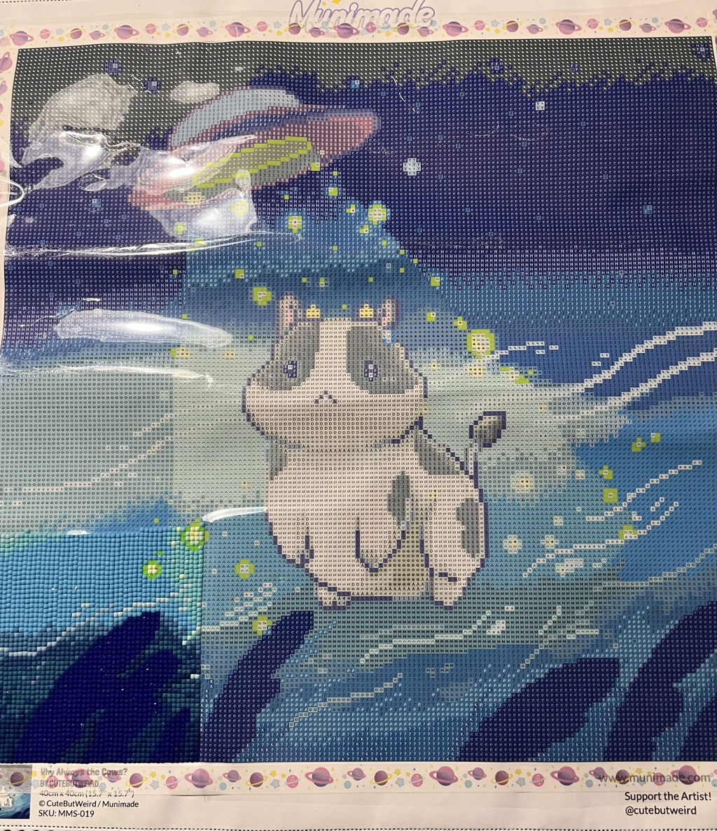 'Why Always the Cows?' by CuteButWeird, Diamond Painting Canvas Kit (019)