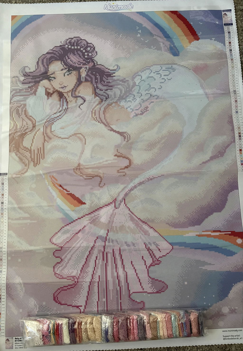 'Deity of Dawn' by Femke Deborah, Diamond Painting Canvas Kit (003)