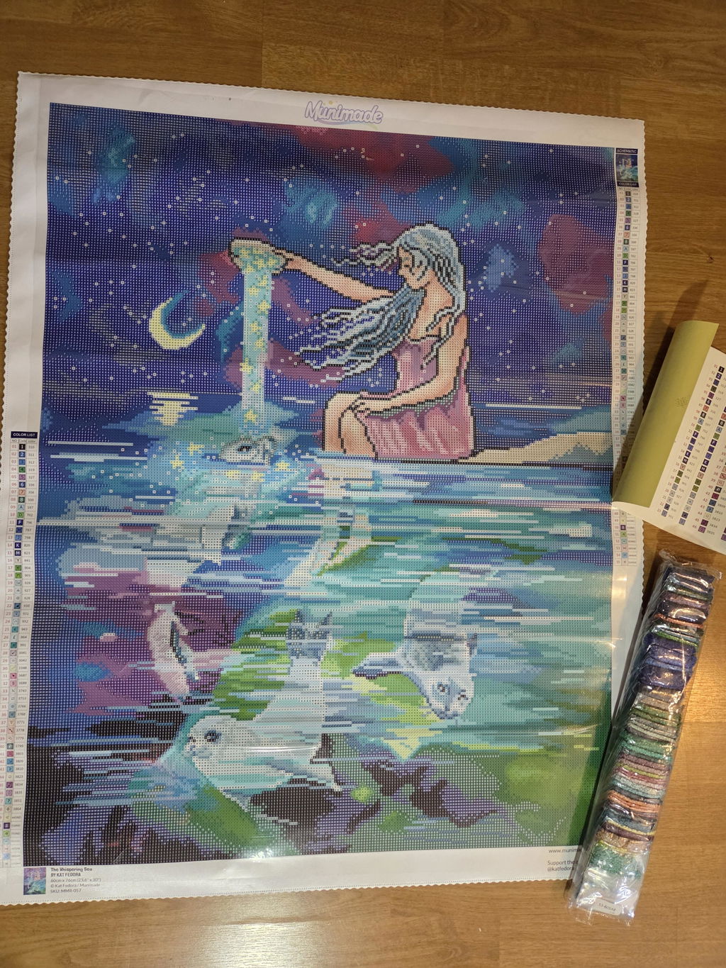 'The Whispering Sea' by Kat Fedora, Diamond Painting Canvas Kit (057)