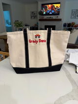 Personalized Boat Bag | Canvas Tote Bag | School Tote Bag | Embroidered Boat Bag | Beach Tote | Name Tote Bag
