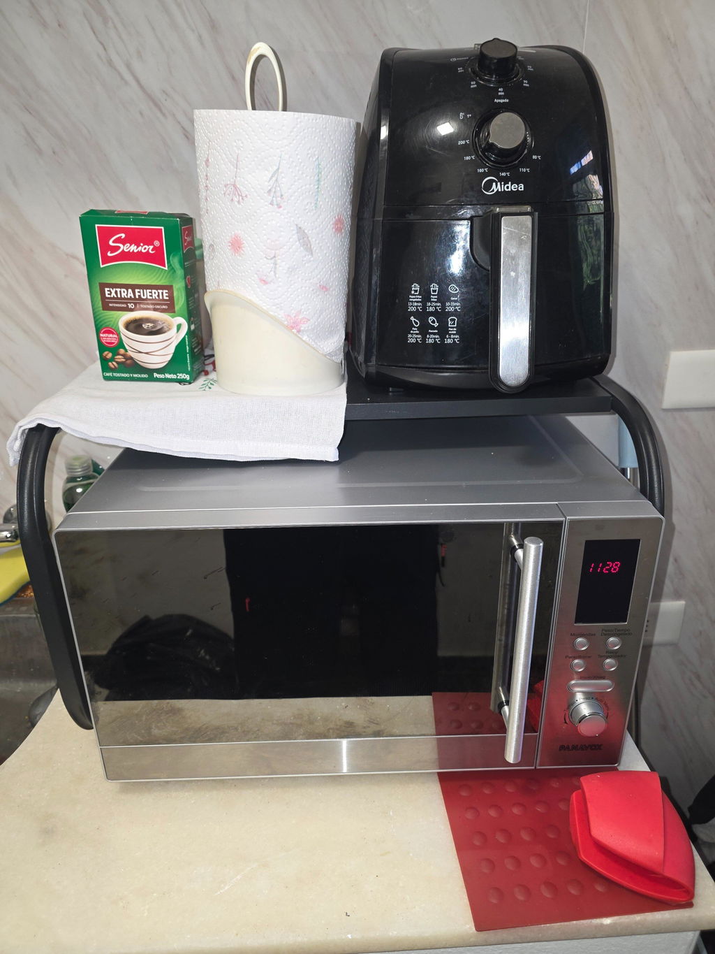Estante Organizador para Microondas de Hierro