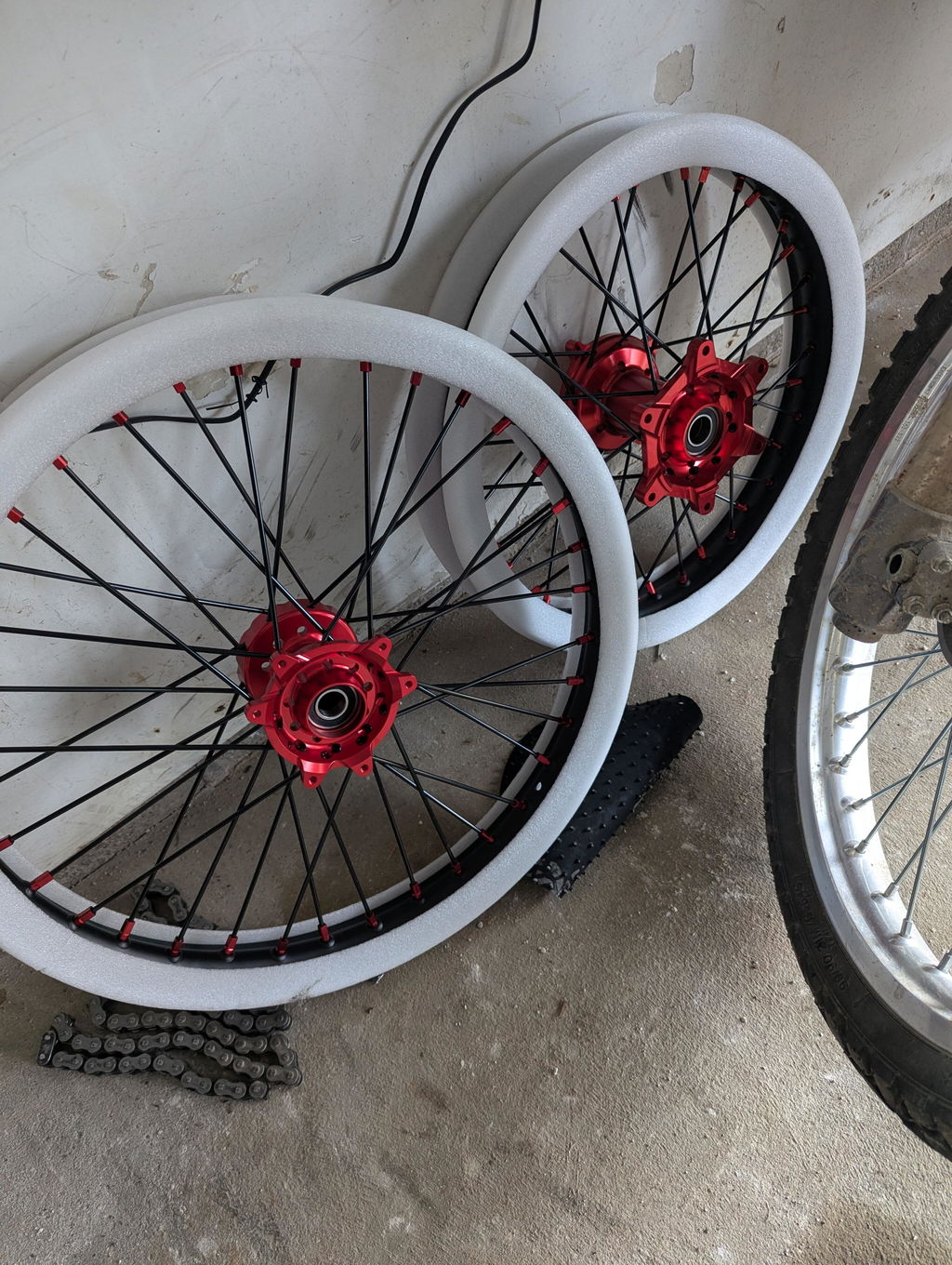 21" 17" Front & 18" 19" 17" Rear Spoked Wheel Rim Hub Set for Honda CRF250R 2014-2025 / CRF450R 2013-2025 / CRF250RX 2019-2025 / CRF450RX 2017-2025