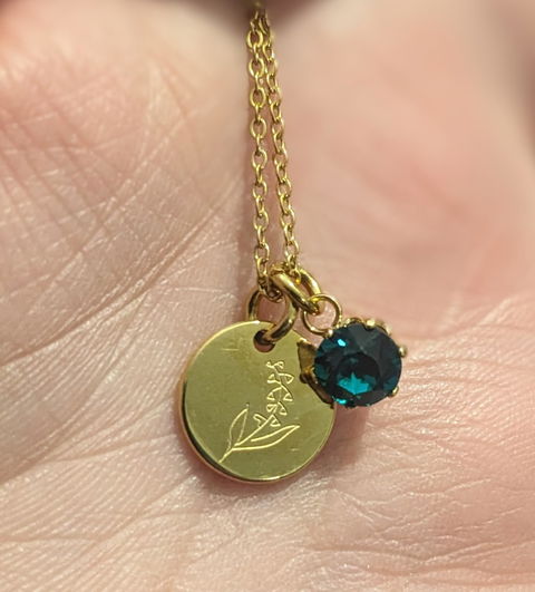 Gold Birth Month Necklace