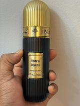 ibrahim alqurashi spanish tobacco Ibraheem perfume lasting and sophisticated trail ALL-OVER SPRAY SPANISH TOBACCO 125ML