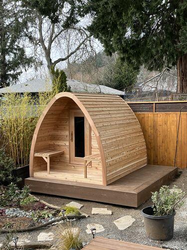 Dundalk LeisureCraft Clear Cedar Mini POD 2-4 Person Sauna