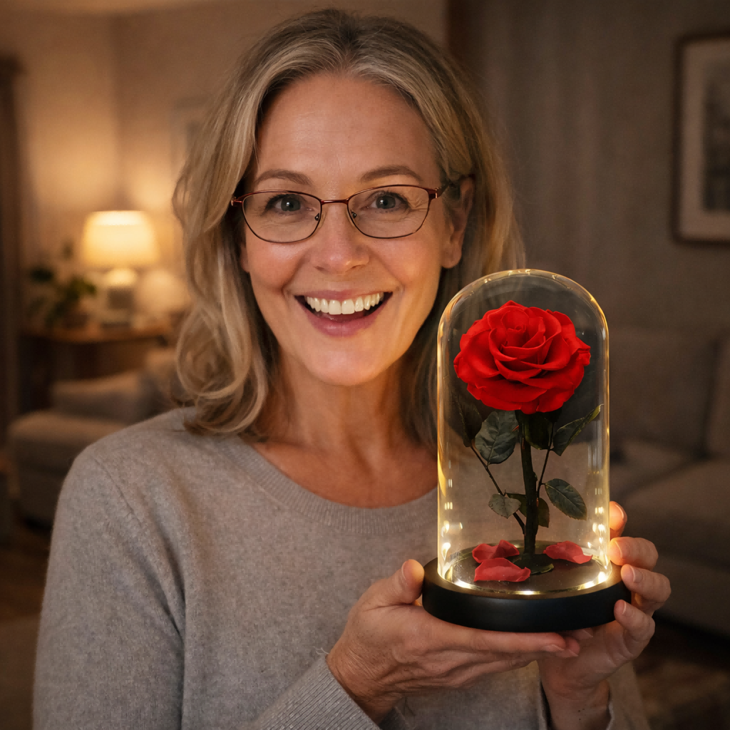 Forever Rose in Glass Dome Forever in Bloom