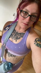 Violet Moonlight Strappy Sports Bra