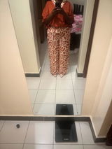 Nia Burnt Orange Two-Piece Set with Contrast Trim