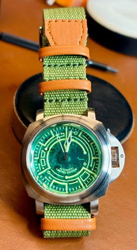 Watch Dial: Cyclic Cyborg Glass Green