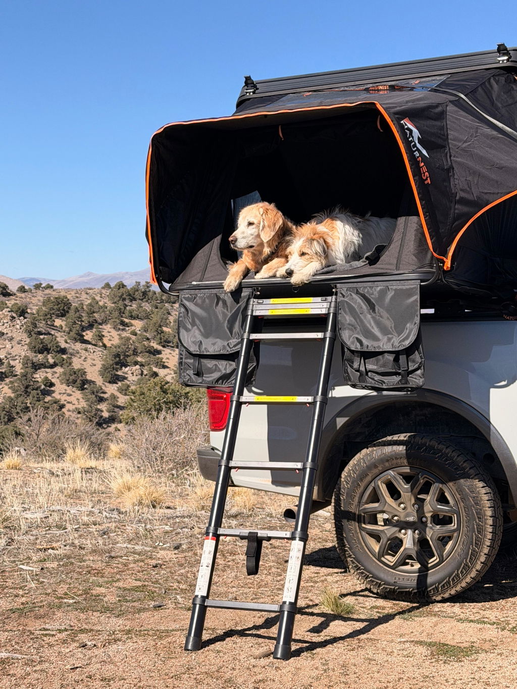 Naturnest Aluminum Fold-out Hard Shell Rooftop Tent | 2-3 Person