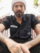 Stylus™ Button-Down Short Sleeve Shirt  Black2LA
