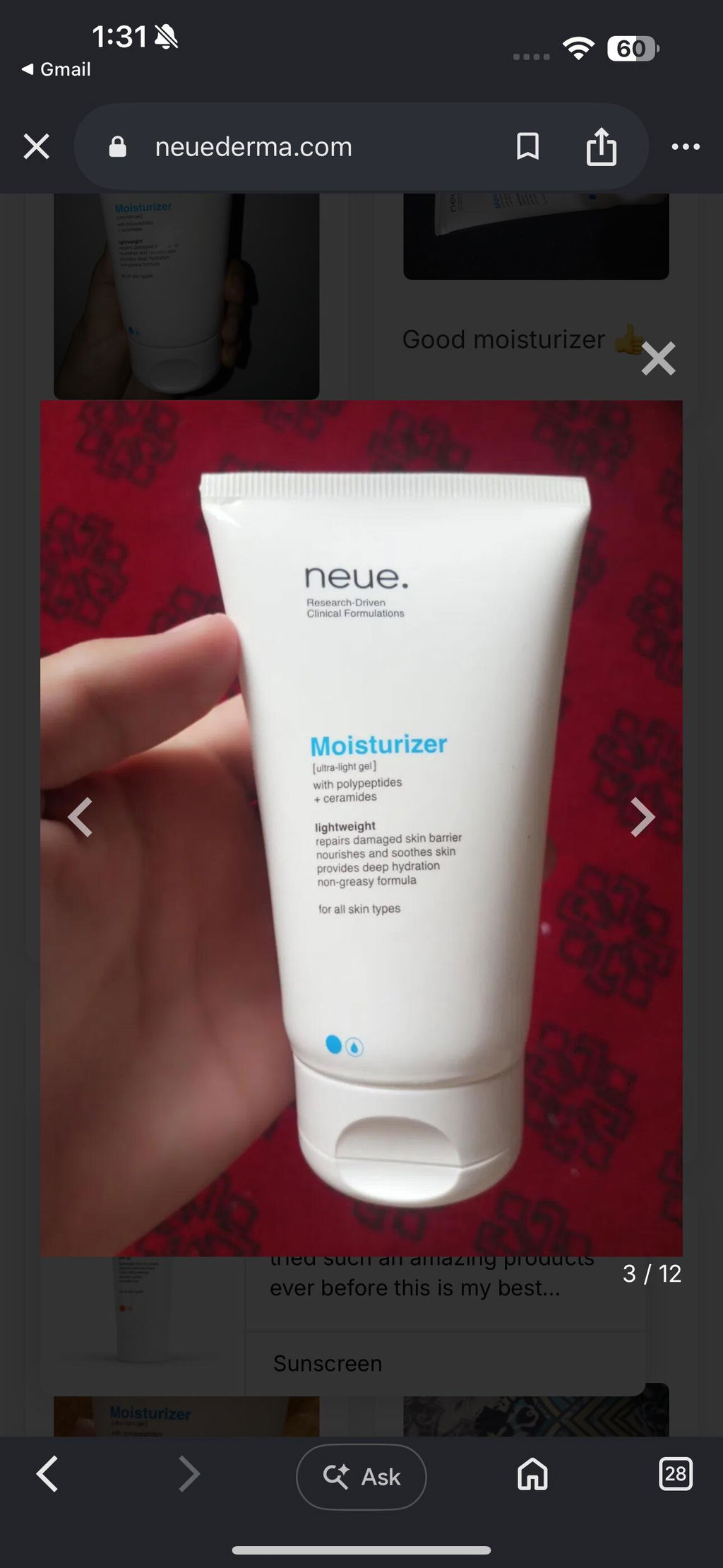 Moisturizer (Gel)