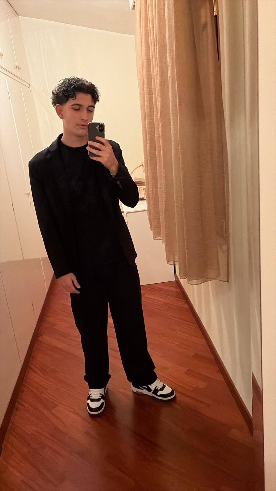PANTALONE IN LINO NERO