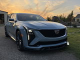 NINTE Front Bumper Lip Splitter Kit Fit for Cadillac CT5-V 2024-2026 Painted Gloss Black 3-Piece Sport Style Without Logo