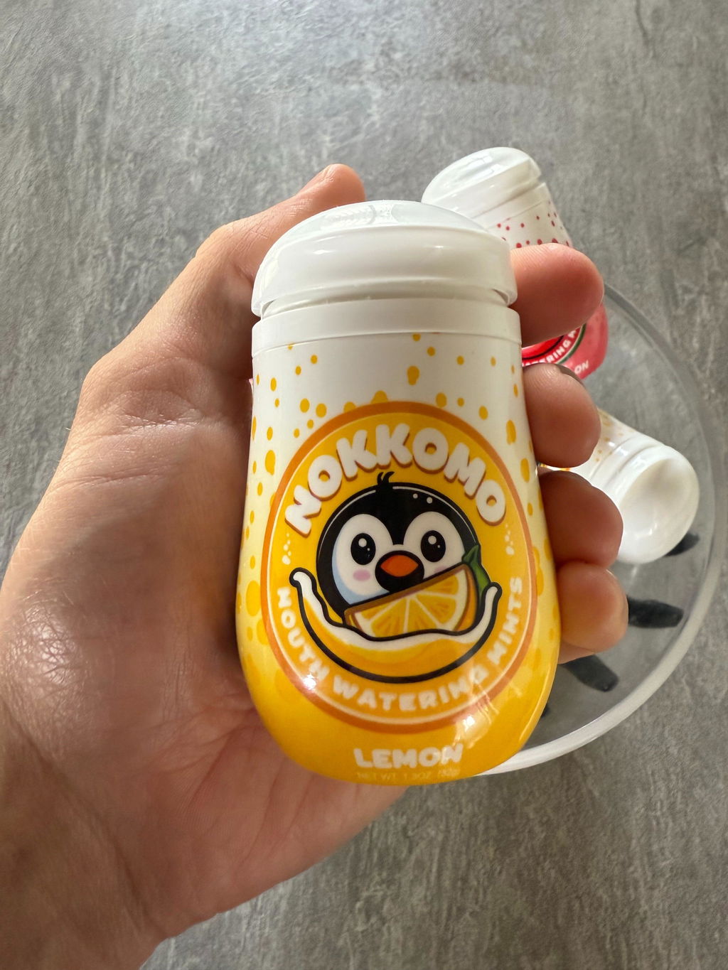 Nokkomo Mints Lemon Fizzy Mints for Cotton Mouth Relief
