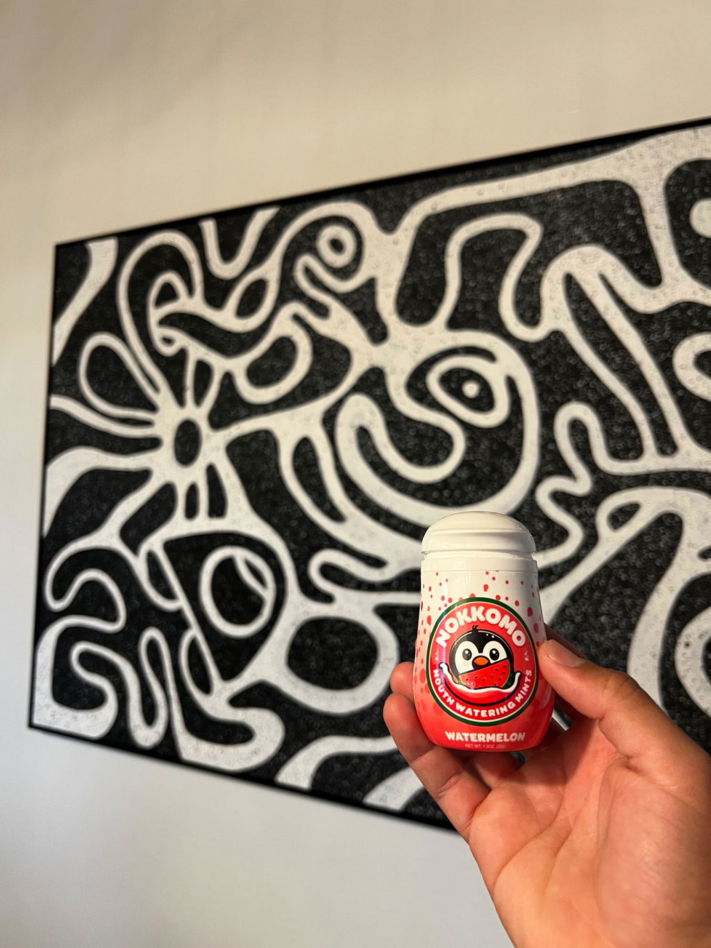 Nokkomo Mints Watermelon Fizzy Mints for Cotton Mouth Relief