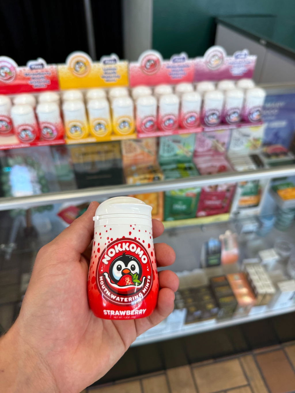 Nokkomo Mints Strawberry Fizzy Mints for Cotton Mouth Relief