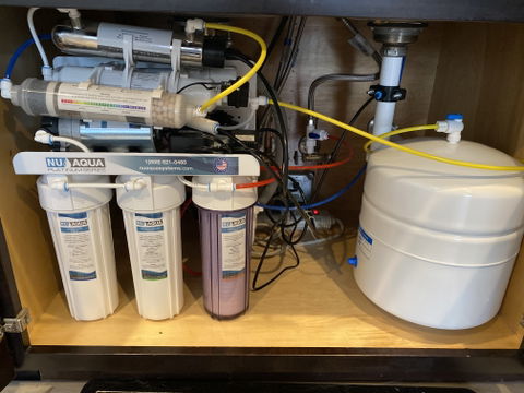 NU Aqua Platinum Series 7 Stage Alkaline and UV Ultraviolet 100GPD RO System with Booster Pump