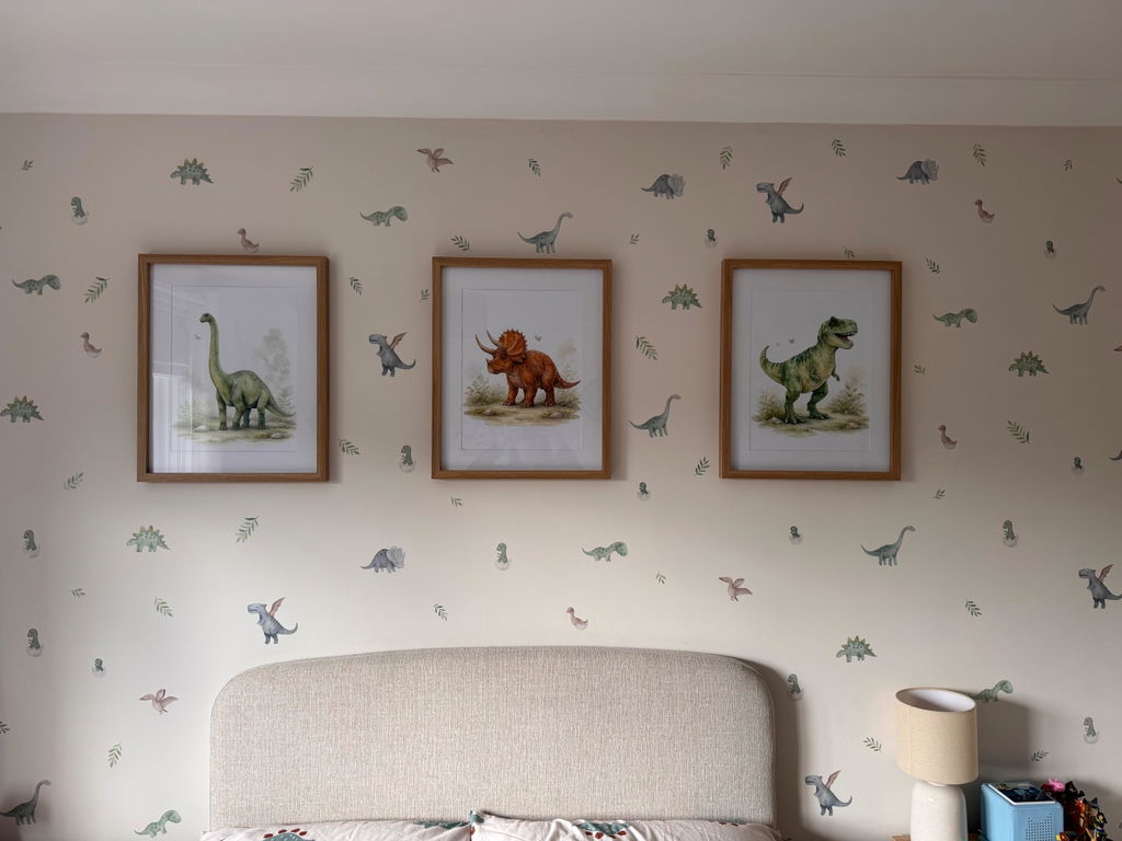 Watercolour Dinosaur Nursery Wall Stickers
