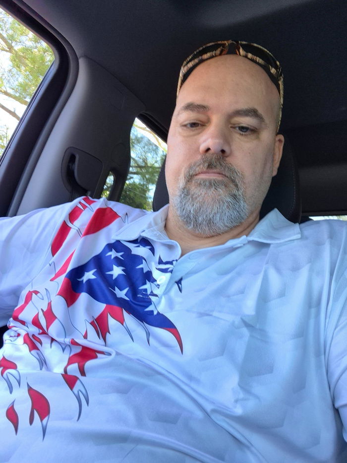 Brennan wearing The Patriot polo