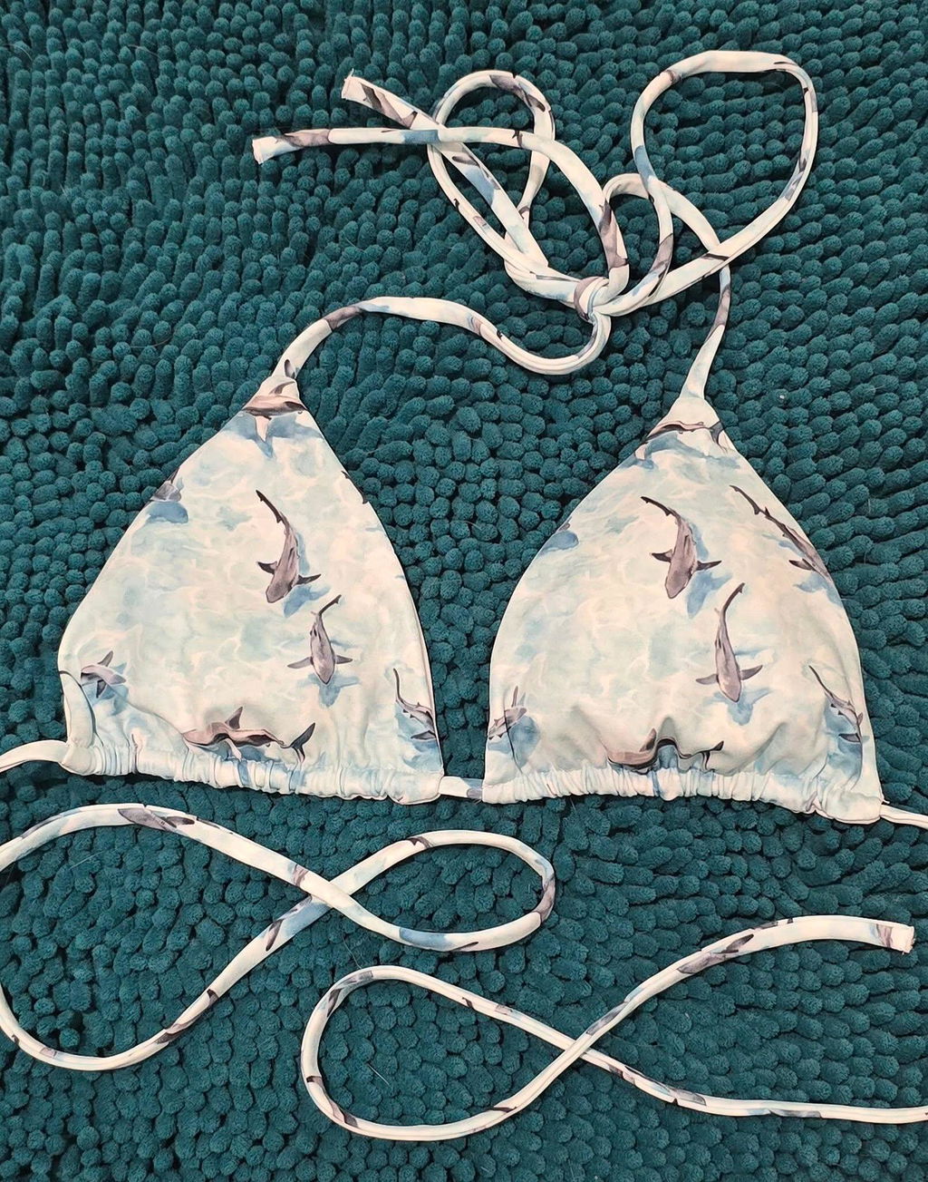 Blacktip Shark Drift Eco String Bikini Top