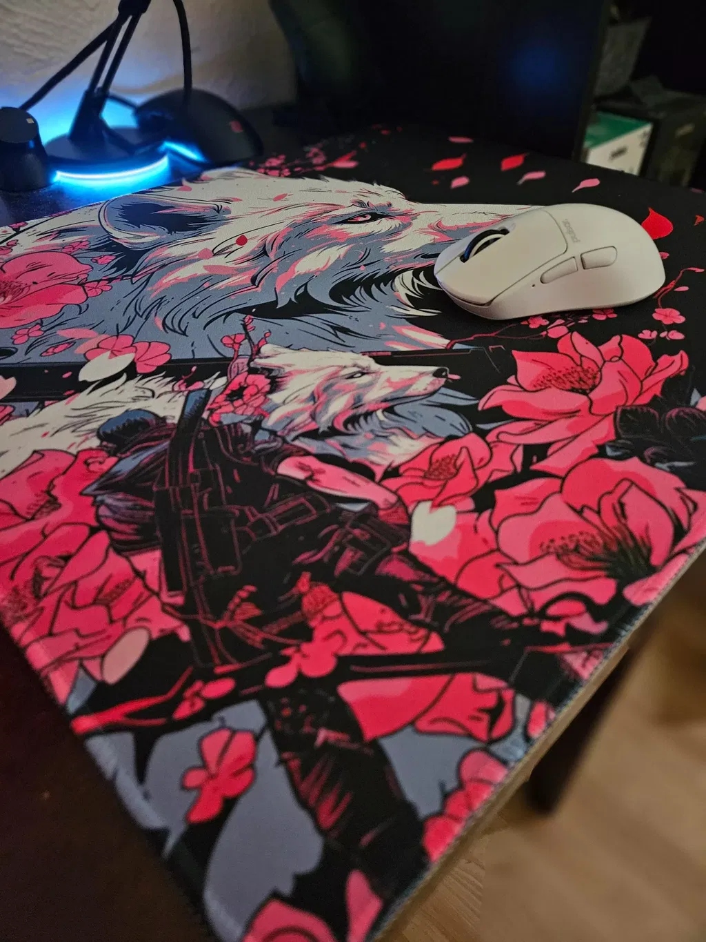 AzpectCustomz Sakura Wolf Infinity XL Hybrid Mousepad - 19