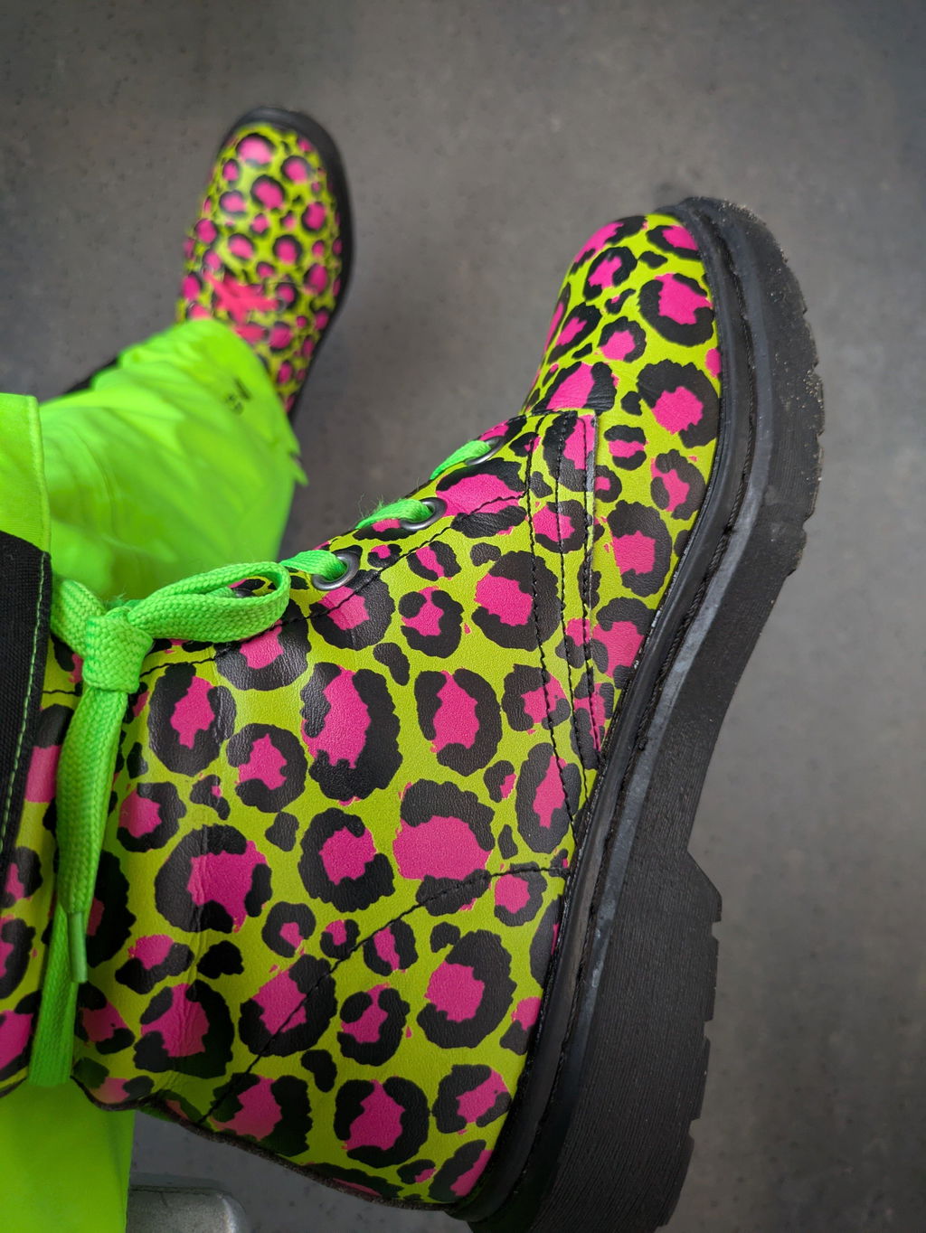 Neon Leopard Boots