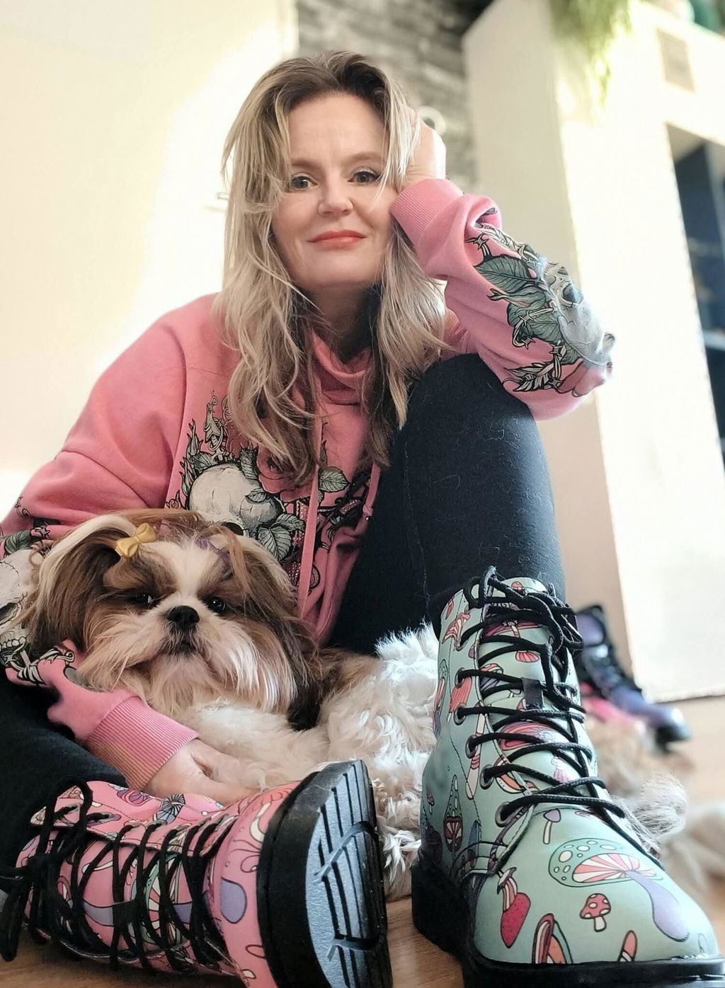 Mismatched Mushrooms Boots
